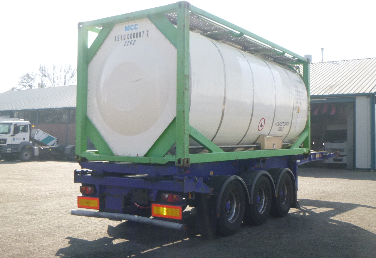 Contentor cisterna, Semi-reboque Danteco Food tank container inox 20 ft / 25 m3 / 1 comp: foto 4