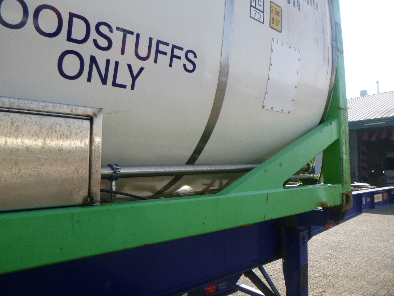 Contentor cisterna, Semi-reboque Danteco Food tank container inox 20 ft / 25 m3 / 1 comp: foto 9