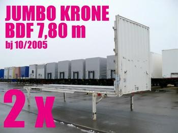 Krone WECHSELBRÜCKE PLATEAU JUMBO 7,80 2 x - Caixa móvel/ Contentor