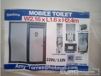 Contentor marítimo Unused Bastone Portable Toilet with Shower, L2180mm x W1620mm x H2354mm: foto 1