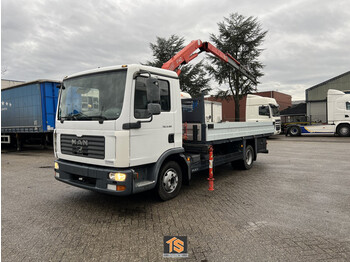 MAN TGL 8.180 4X2 BL KRAN - EURO 4 - BELGIUM TOP TRUCK - camião de caixa aberta/ plataforma