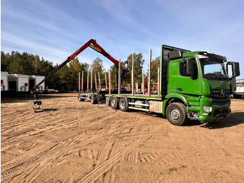 Camião de transporte de madeira, Camião grua Mercedes-Benz Arocs 2751 Kran: foto 4