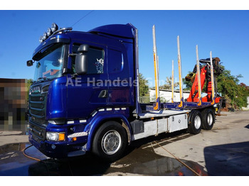 Camião de transporte de madeira, Camião grua Scania R580 V8 LL 6x4 Palfinger-M120Z79 *Retarder/ACC: foto 2