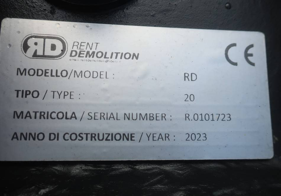Tesoura de demolição Rent Demolition RD20 Hydraulic Rotation Pulverizer Shear 21~28T: foto 10