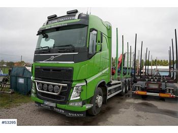 Reboque florestal VOLVO FH16 540 8x4 Timber Truck with Crane and Trailer: foto 1
