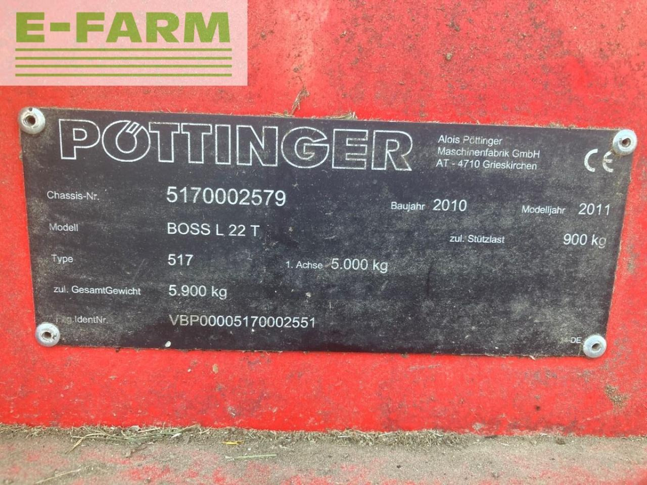 Reboque basculante agrícola Pöttinger boss 22lt: foto 15