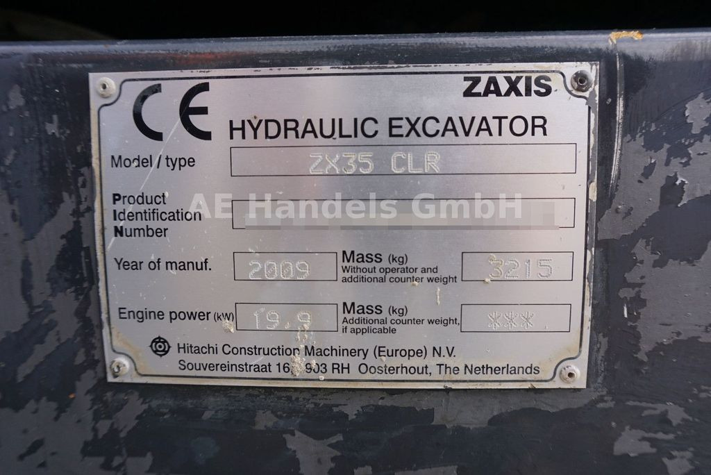 Mini escavadeira Hitachi ZX35 CLR *Gummiketten/Schnellwechsler: foto 15