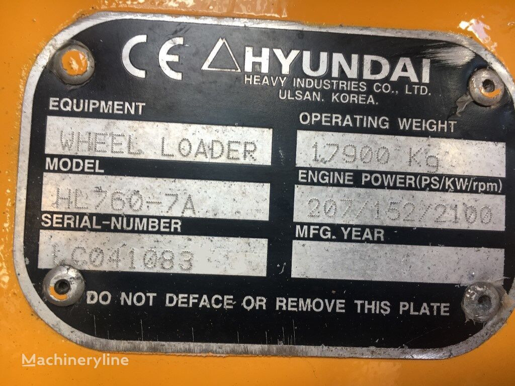 Pá carregadora de rodas Hyundai HL760-A: foto 22