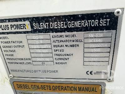 Gerador elétrico novo PLUS POWER GF2-30 30 kVA (Unused): foto 5