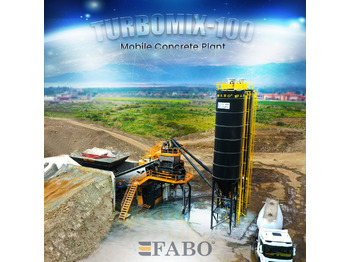 FABO TURBOMIX-100 Mobile Concrete Batching Plant - Usina de concreto