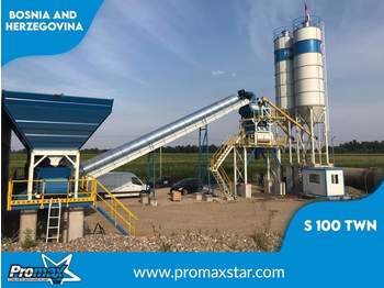 PROMAX Stationary Concrete Batching Plant S100-TWN (100m3/h) - Usina de concreto