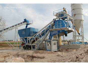 Plusmix 100M3/H MOBİLE BATCHING PLANT-BETONYY ZAVOD-CENTRALE A BETON - Usina de concreto