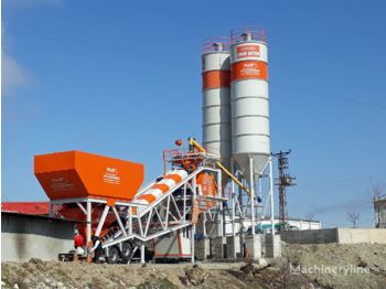 Plusmix 100 m³/hour Mobile Concrete Batching Plant - BETONYY ZAVOD - CEN - Usina de concreto