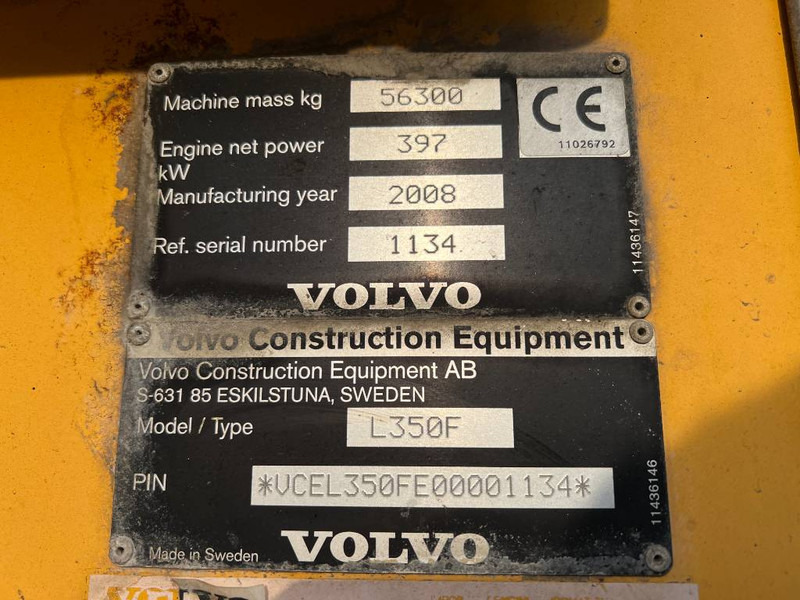 Pá carregadora de rodas Volvo L350F - CDC Steering / Weight System / CE: foto 16