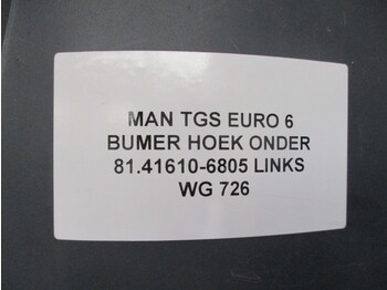 Para-choque por Camião MAN TGS 81.41610-6805 BUMPER HOEK LINKS ONDER EURO 6: foto 2