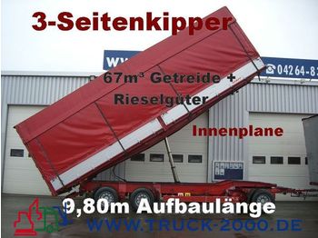 KEMPF 3-Seiten Getreidekipper 67m³   9.80m Aufbaulänge - Reboque basculante