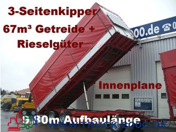 KEMPF 3-Seiten Getreidekipper 67m³   9.80m Aufbaulänge - Reboque furgão