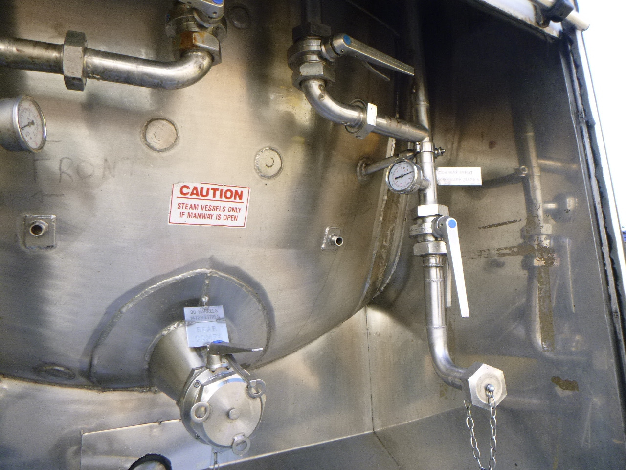 Semirreboque tanque para transporte de alimentos Crane Fruehauf Food (beer) tank inox 30 m3 / 2 comp: foto 10