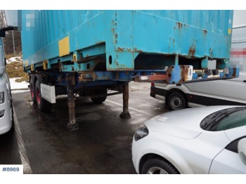 Semi-reboque transportador de contêineres/ Caixa móvel Krone SZC 18 container trailer w / newly mounted lift from 2016: foto 1