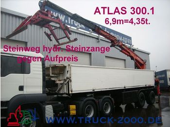 LANGENDORF Stein/Baustoff+Heck Kran ATLAS 300.1 Bj.1999 - Semi-reboque