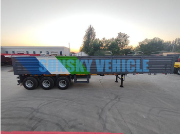 Semi-reboque plataforma/ Caixa aberta para transporte de materiais a granel novo SUNSKY 40FT drop side wall semi trailer: foto 2
