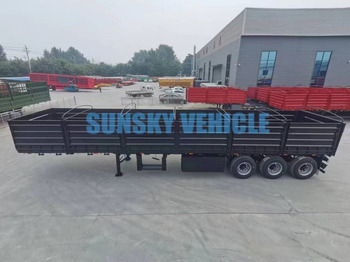 Semi-reboque plataforma/ Caixa aberta para transporte de materiais a granel novo SUNSKY 40FT drop side wall semi trailer: foto 3