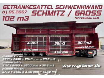 Semi-reboque transporte de bebidas Schmitz Cargobull JUMBO /GETRÄNKE SCHWENKWAND BPW 102 M3 !!!!!!!!!: foto 1