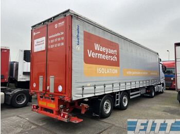 Lecitrailer 2 ass gestuurde schuifzeilen, aansluiting Moffet meeneemheftruck - semi-reboque de lona