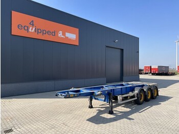 Semi-reboque transportador de contêineres/ Caixa móvel Van Hool 20FT ADR-chassis, liftaxle, discbrakes, NL-trailer, ADR/APK: 09/2022!!!: foto 1