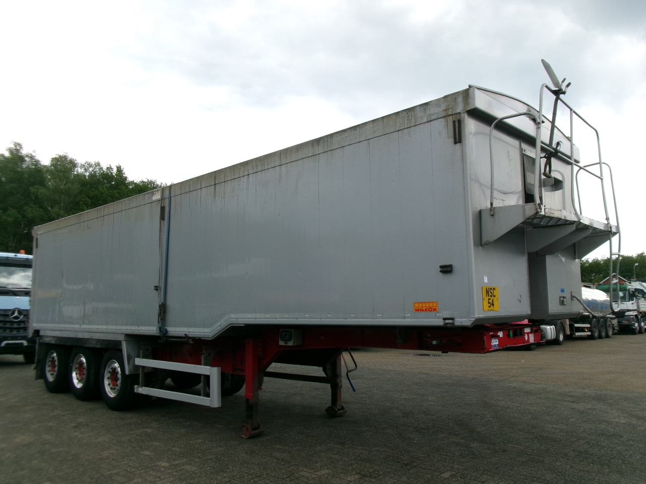 Semi-reboque basculante Wilcox Tipper trailer alu 52 m3 + tarpaulin: foto 2