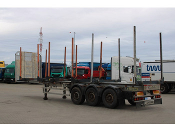 Semi-reboque transporte de madeira ZASŁAW D-651 A, 2X LIFTING AXLE: foto 4