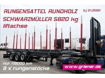 Semi-reboque transporte de madeira SCHWARZMÜLLER