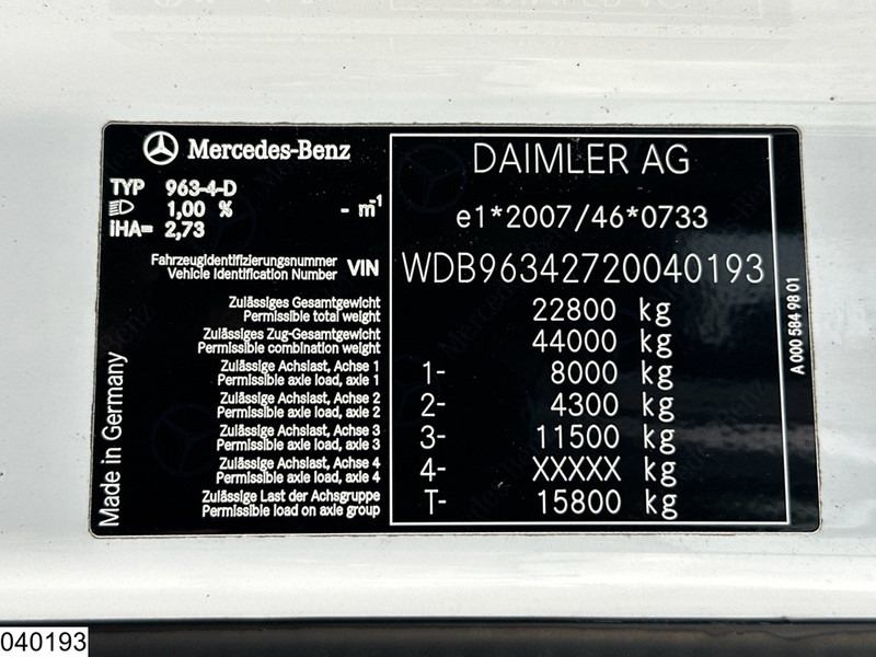 Tractor Mercedes-Benz Actros 2443 6x2, EURO 6, RHD, ADR, Hydraulic: foto 7