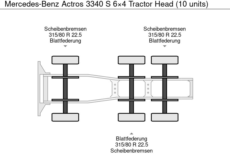 Tractor novo Mercedes-Benz Actros 3340 S 6×4 Tractor Head (10 units): foto 12
