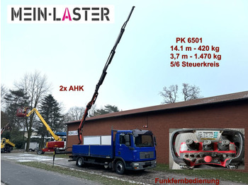 MAN TGL 8.210 Palfinger PK 6501 14m 440kg, 5+6 St. F  - Camião de caixa aberta/ Plataforma: foto 1