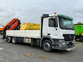Camião grua, Camião de caixa aberta/ Plataforma Mercedes-Benz Actros 2546 L 6x2  Pritsche Heckkran Palfinger P: foto 2