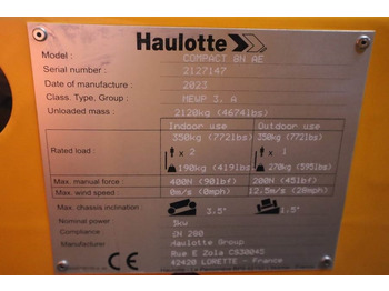 Plataforma de Tijera/ Plataforma de tesoura Haulotte Compact 8N Valid inspection, *Guarantee! 8m Workin: foto 3