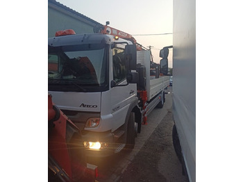 Camião de caixa aberta/ Plataforma, Camião grua Mercedes-Benz Atego 1224: foto 4