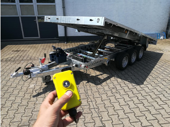 Reboque basculante Brian James Trailer CarGO Tipper 2 elektrisch 360x195x30cm Stahlbordwände Pendel 12" Tridem 3,5t on: foto 3
