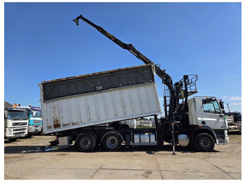 Camião basculante, Camião grua DAF CF85.410 6x2 steering axle lenk Tipper Crane HIAB J1320Z: foto 4