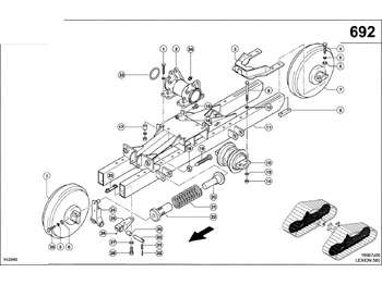 Peças de material rodante CLAAS