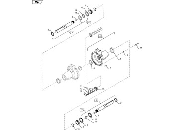 Eixo e peças NEW HOLLAND