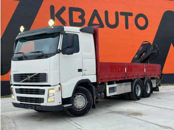 Camião de caixa aberta/ Plataforma, Camião grua Volvo FH 440 6x2 HIAB 122D-3 / PLATFORM L=7045 mm: foto 2