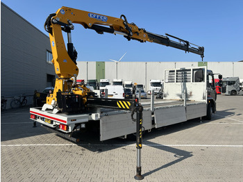 Camião de caixa aberta/ Plataforma, Camião grua DAF LF 320 FA 19T + Burg BPM 0018 Trailer / Effer 175.2/c3s Crane / NL Combi: foto 2