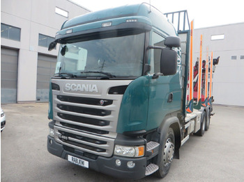 Camião de transporte de madeira SCANIA G 450