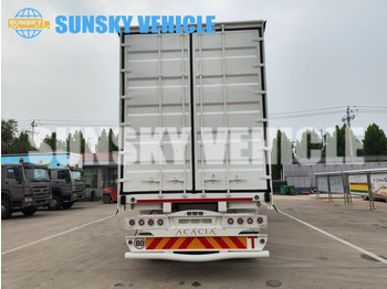 Semi-reboque de lona para transporte de bebidas novo HOWO 13 meters curtain side semi trailer: foto 5
