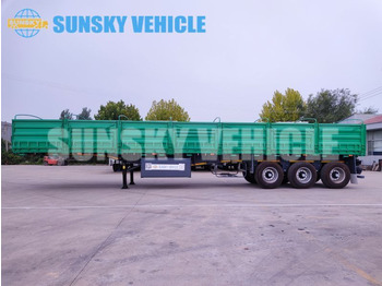 Semi-reboque plataforma/ Caixa aberta para transporte de contêineres novo SUNSKY 13M dropside semi trailer: foto 4