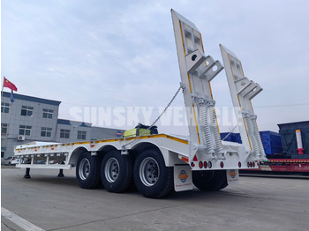 Semi-reboque baixa para transporte de máquinas pesadas novo SUNSKY 3 Axle 40 Tons gooseneck lowbed trailer: foto 2