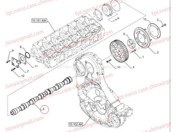 Árvore de cames FPT IVECO CASE Cursor11 F3GFE613A B001 5801863562 CAMSHAFT 5801465702/580199815: foto 4