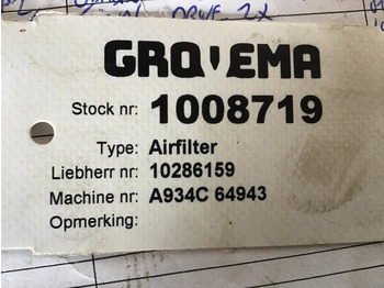 Filtro de ar LIEBHERR